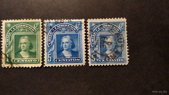 ЧИЛИ\479феА\ 1905 КОЛУМБ. штемпель LAUTARO