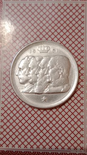 Бельгия 100 франков 1951