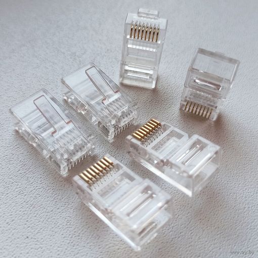 TP-8P8C ((цена за 10 шт)) Разъём телефонный сетевой, вилка 8р8с RJ-45 RJ45