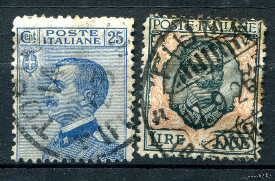 Италия (Королевство) - 1923г. - король Виктор Эммануил III - 2 марки - полная серия, гашёные [Mi 186-187]. #1-It-20-B-1