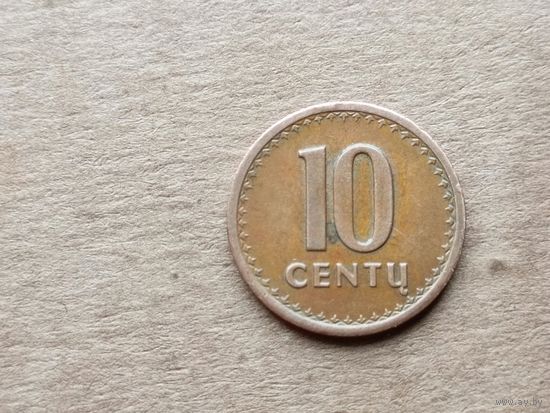 Литва 10 центов, 1991г. (D-107)