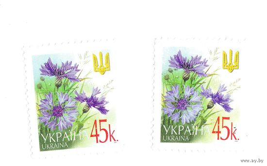 Украина 2006 год стандартный выпуск Василёк синий