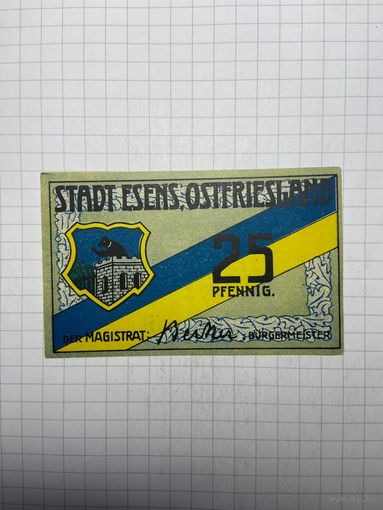 Нотгельд 25 пфеннигов Германия -3012