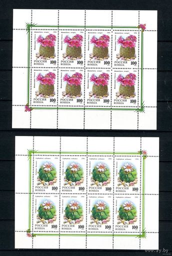 Россия, 1993, Mi#298-9, флора: цветы, растения, 2лист, MNH