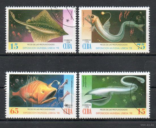 Морские животные Куба 1998 год серия из 4-х марок