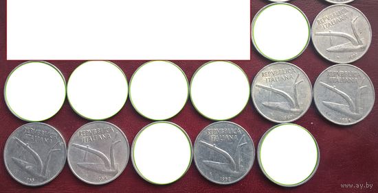 Италия 10 лир, Список внутри.