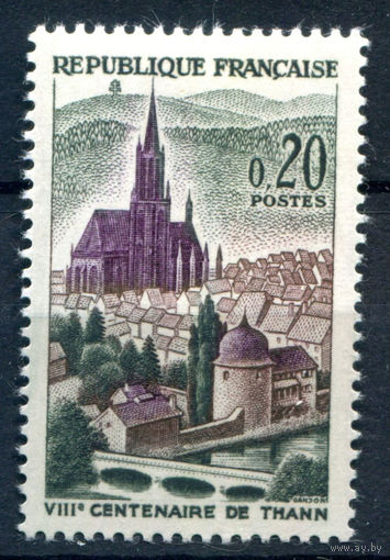Франция - 1961г. - архитектура, 800 лет городу Танн - 1 марка - полная серия, MH [Mi 1362]. #2-Fr-63-A-1