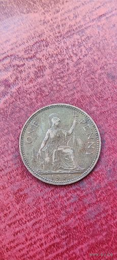 Великобритания 1 пенни 1961