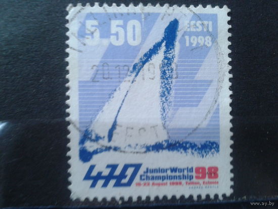 Эстония 1998 Парусный спорт Михель-1,5 евро гаш