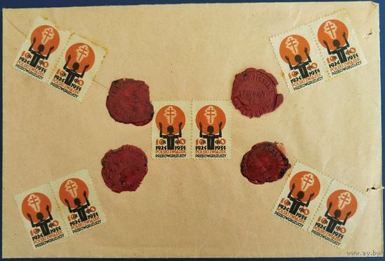 Конверт с благотворительными марками. Польша. 1934 г.