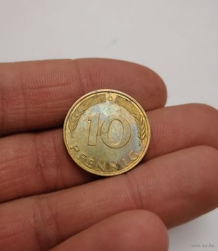 10 пфеннигов 1989г. (D). Германия.