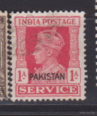 Британские колонии Известные люди личности Король Георг VI Пакистан 1947 год  лот 12 С НАДПЕЧАТКОЙ