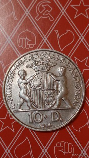 Андорра 10 динер 1984