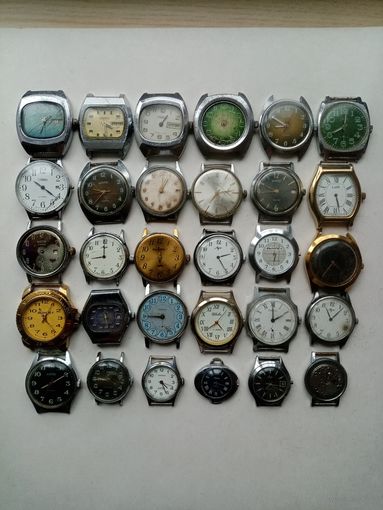 ЧАСЫ РАЗНЫЕ СССР (30-ШТУК)