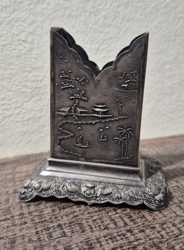 Великолепная серебряная Спичечница, 900 проба