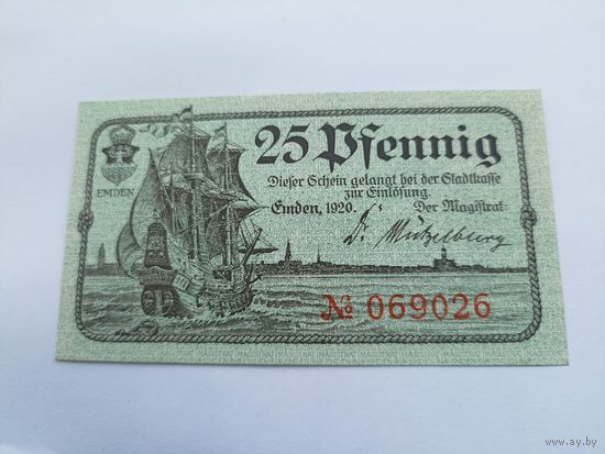 Германия 25:пфенингов 1920г (8)
