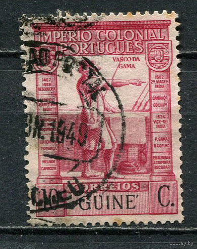 Португальские колонии - Гвинея - 1938 - Васко да Гама 10C - [Mi.225] - 1 марка. Гашеная.  (Лот 51Fx)-T25P36
