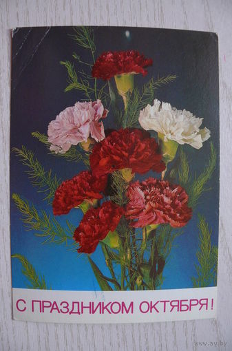 Дергилев И., С праздником Октября! 1987, подписана.