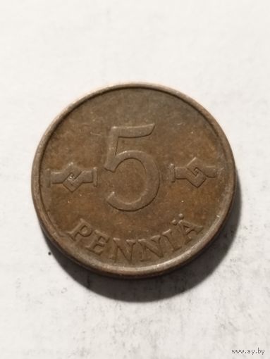 Финляндия 5 пенни 1963