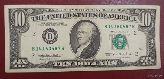 10 долларов США 1995 года, B (NEW YORK). Торг