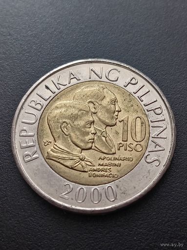 Филиппины 10 песо 2000 г.