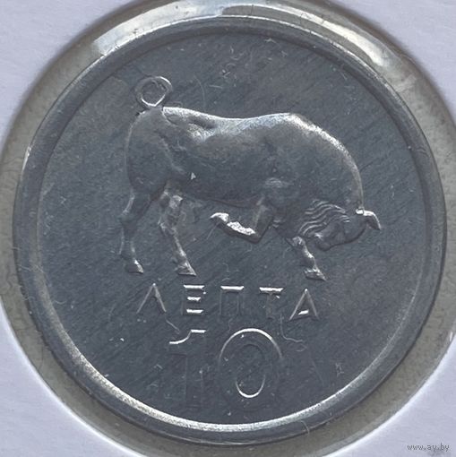 Греция 10 лепта 1976 г. В холдере