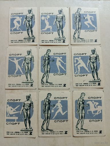 Спичечные этикетки ф.Победа. Спорт. 1976 год