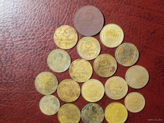 Лот монет ранних советов 64 штуки. С рубля.