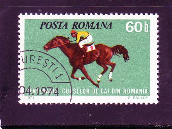 Румыния.Спорт.100 лет кубку Румынии по скачкам.1974.