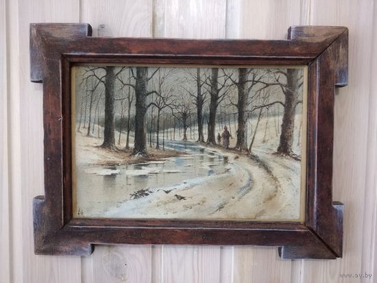 Картина, акварель, 36х27см.с рамкой. Серед. 20в.