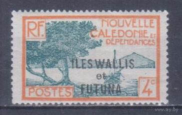 [634] Французские колонии. Уоллис и Футуна 1930. Надпечатка.4с. МН
