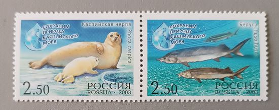 Сохраним природу Каспийского моря. Россия, 2003, сцепка