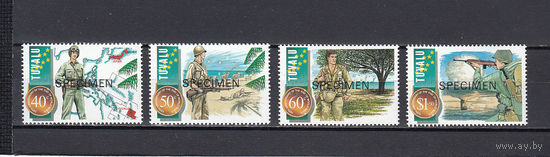 Война. Тувалу. 1995. 4 марки (SPECIMEN). Michel N 725-728 (8,0 е)