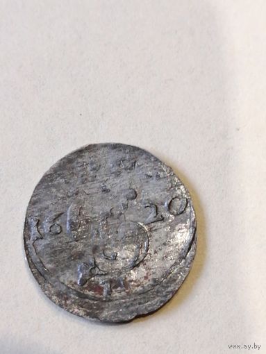 2 денара 1620 года Сигизмунд lll. R. Остатки шб