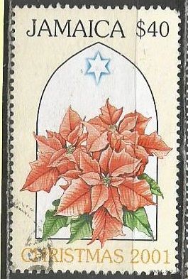 Ямайка. Рождество. Цветы. 2001г. Mi#983.