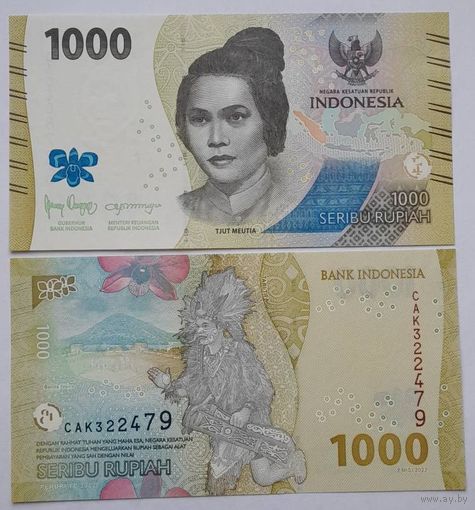 Индонезия 1000 рупий 2022 года UNC