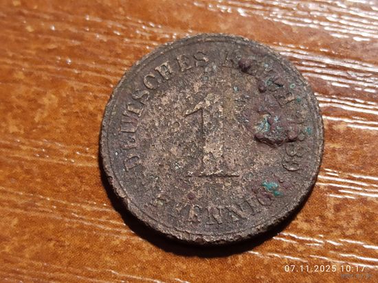 Германия 1 пфенниг 1889