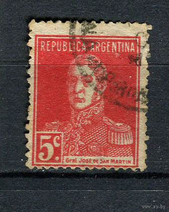 Аргентина - 1923 - Генерал Хосе де Сан-Мартин 5C - [Mi.273] - 1 марка. Гашеная.  (Лот 8BK)