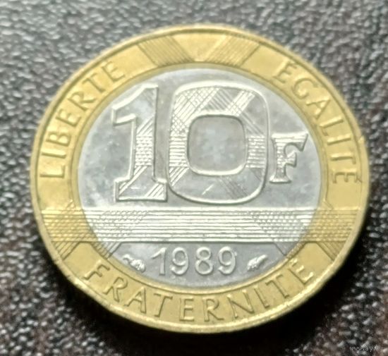 Франция 10 франков, 1989     ( 1-15-7 )