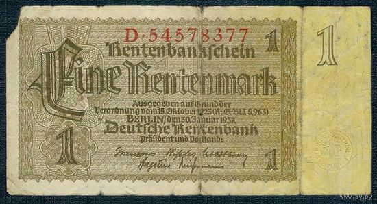 Германия 1 марка 1937 год.