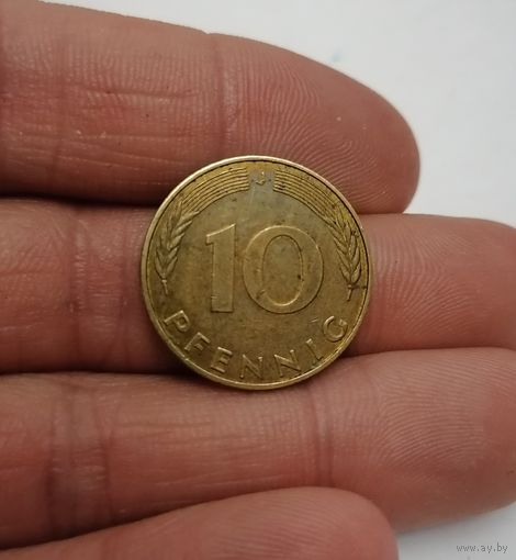 10 пфеннигов 1990г. (J). Германия.