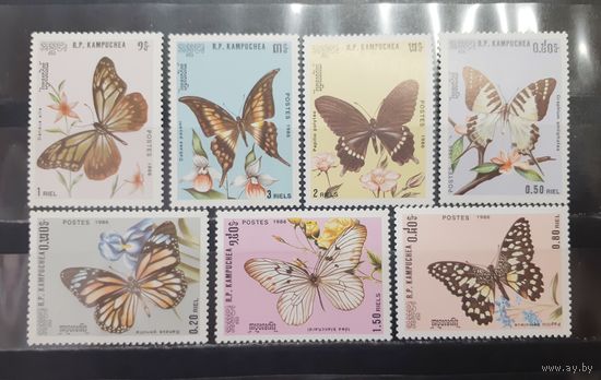 Камбоджа. 1986 год. Фауна. Бабочки (1350)
