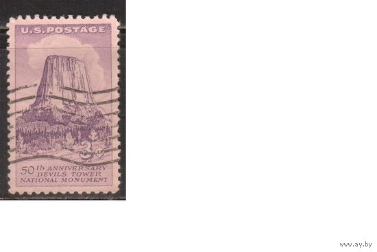 США-1956, (Мих.706), гаш. , Заповедники, Гора, (одиночка),