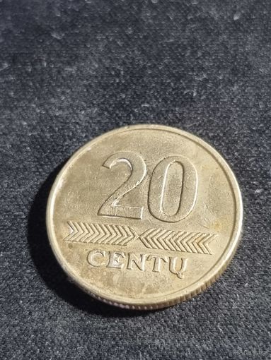 Литва 20 центов 1998