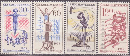 Чехословакия 1965 1538-41 1,4e СПОРТ Спартакиада MNH //ДЕК