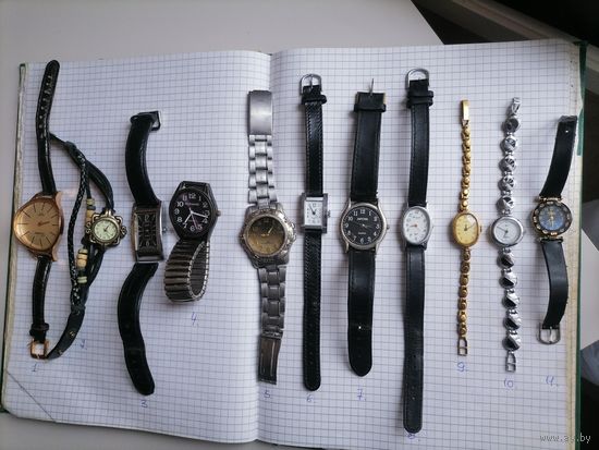 Лот наручных часов -11 штук