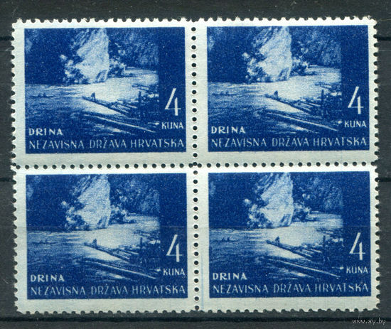 Хорватия - 1941/42г. - ландшафты, архитектура, 4 K - 1 кварт - MNH. Без МЦ!