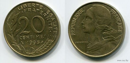 Франция. 20 сантимов (1995, XF)