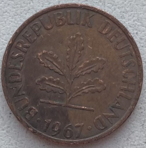 Германия 1 пфенниг 1967 г. J
