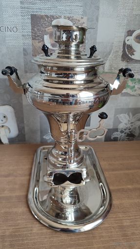 Самовар Волжский Сувенир 1,5 литра СССР Рабочий Новый Коробка